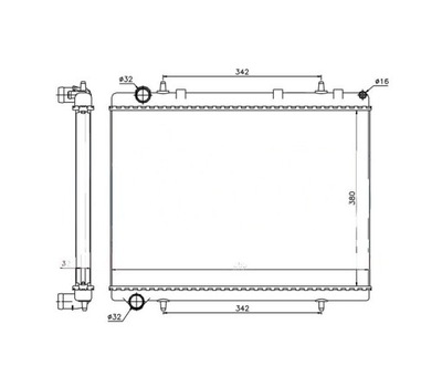 РАДІАТОР PEUGEOT 308 4_ 11- 1330K1 НОВИЙ