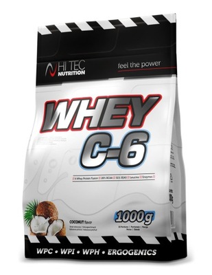 HI TEC Whey C-6 - 1000g BIAŁKO PROTEIN WPI WPH WPC