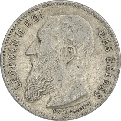 11.BELGIA, LEOPOLD II, 50 CENTIMÓW 1909 DES