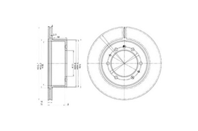 DELPHI ДИСКИ ТОРМОЗНЫЕ ТОРМОЗНЫЕ 2 ШТУКИ NISSAN PATROL GR IV P