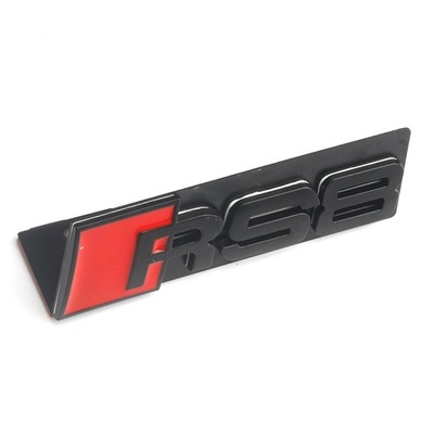 REJILLA DE RADIADOR EMBLEMA INSIGNIA PARTE DELANTERA AUDI RS3 RS4 RS5 RS6 RS7 RS8 - 10.5X3.2CM  