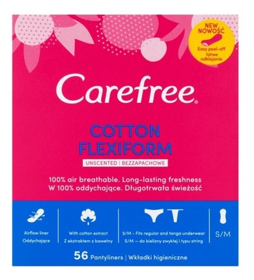 Carefree Cotton Flexiform Wkładki higieniczne