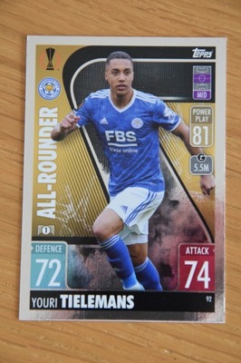 Match Attax Champions League 2021/22 Tielemans 92