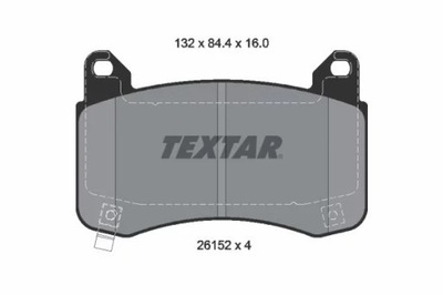 ZAPATAS DE FRENADO PARTE DELANTERA 2615201/TEX  