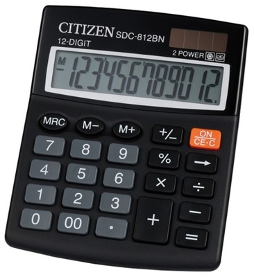 Kalkulator biurowy CITIZEN SDC-812BN, 12-cyfrowy