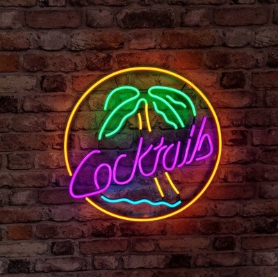 Neon LED Napis Coctails - Dekoracja PRODUCENT