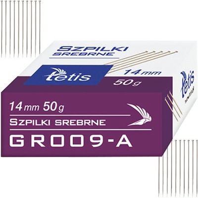 SZPILKI SREBRNE GR009-A 14 MM 50G - TETIS