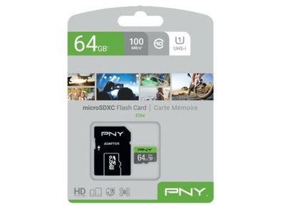 PNY Karta pamięci MicroSDXC Elite 64GB