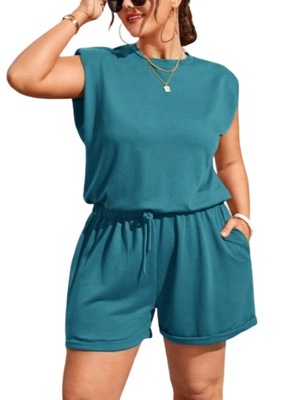 SHEIN PLUS SIZE KOMBINEOZN MODRÉ LETO 44 LDB