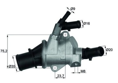 TERMOSTATO ALFA 88C 2,4JTDM 159/BRERA/SPIDER FIAT CROMA 2,4M-JET TI14888  