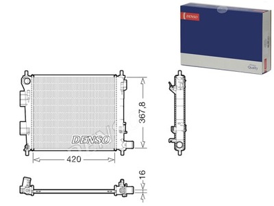 РАДИАТОР ДВИГАТЕЛЯ ВОДЫ HYUNDAI I10 II 1.0 1.0LPG 1.2 08.13- DENSO