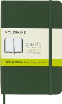 Notes Moleskine P 9x14cm gładki zielony soft
