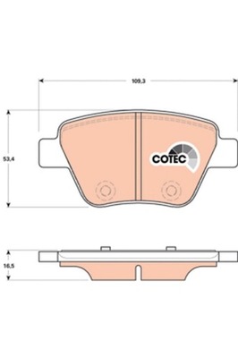 ZAPATAS DE FRENADO VW PARTE TRASERA A3/GOLF VI GDB1841  