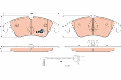 КОЛОДКИ ТОРМОЗНЫЕ VW ПЕРЕД A4/A5 07-/A6 09- ДИСК 320MM GDB1908