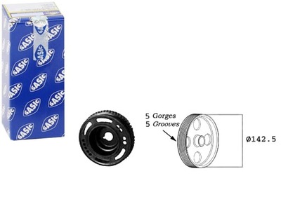 Sasic 2156013 шків, wał колінчастий фото №1