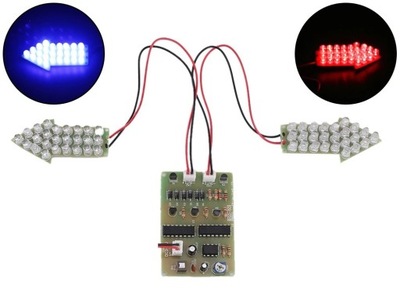 Strzałki Led kierunkowskazy CZERWONO- NIEB DIY KIT