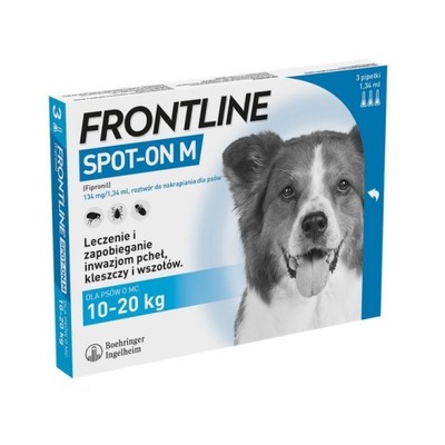 Frontline Spot-On M dla psa 10-20 kg 3 pipety