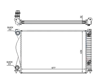 RADUADOR AUDI A6 C6 05- 4F0121251R  