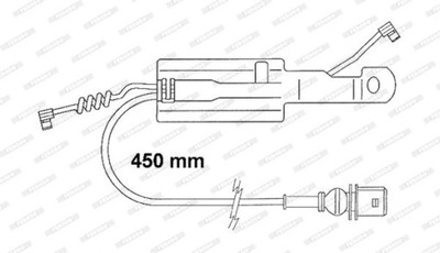 ДАТЧИК ZUŻYCIA KLOCKA ТОРМОЗНОЙ DŁ.: 450MM RVI MIDLUM VAN HOOL A SMB O