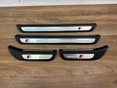 Накладки порогові накладки audi q5 8r s-line комплект фото №1