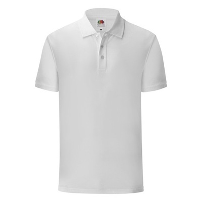 FRUIT OF THE LOOM POLO ICONIC MĘSKA WHITE S