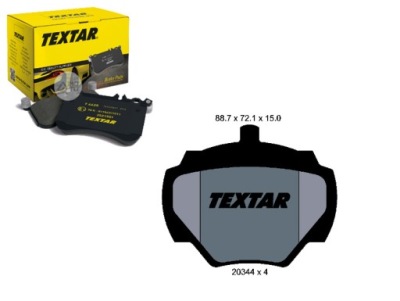 Комплект гальмівних колодок гальмівних textar rtc3164 gbp266 фото №1