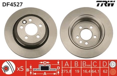 ДИСК ТОРМОЗНОЙ MG ЗАД MG 6 10-/MG 7 07-/MG ZT 03-05 DF4527