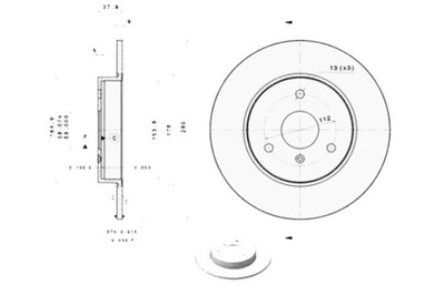 ДИСК ТОРМОЗНОЙ SMART 98-