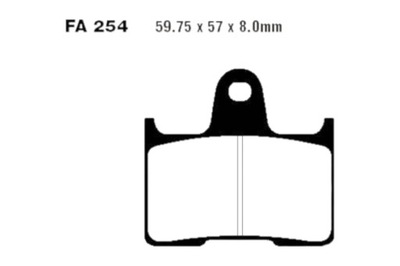 TRINKELĖS STABDŽIŲ EBC FA 254 HH SUZUKI GSX-R 1000 