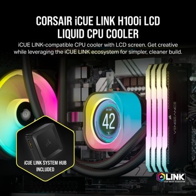CORSAIR iCUE Link LCD H100i RGB Chłodzenie CPU