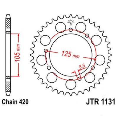 ЗУБЧАТКА ЗАДНЯЯ 52Z 420 APRILA RX SX 50 DERBI SENDA