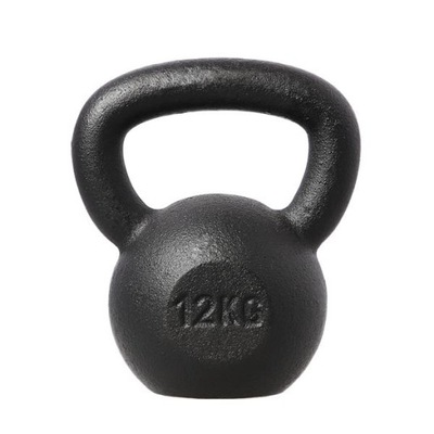 HANTEL z uchwytem ŻELIWNY KETTLEBELL 12kg CZARNY