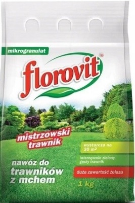 Nawóz do trawników z mchem 1 kg FLOROVIT