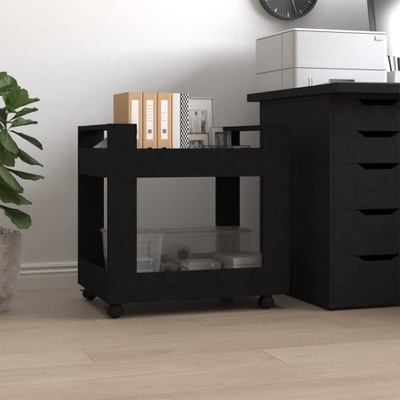 VidaXL Szafka pod biurko, czarna, 60x45x60 cm, mat