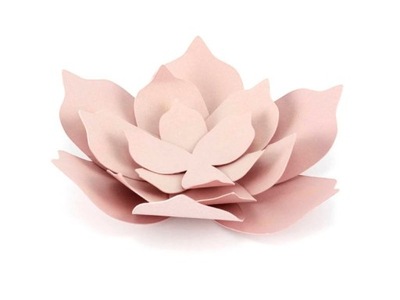Papierowe kwiaty - Pudrowy róż - 3 szt.