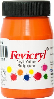 Farba do tkanin Fevicryl orange 50ml pomarańczowy