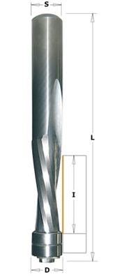 CMT Frez do wykończeń D=6,35I=25,4L=76,2 Z=2 upcut