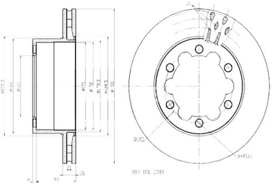 MAXGEAR ДИСКИ ТОРМОЗНЫЕ ТОРМОЗНЫЕ 2 ШТУКИ. MERCEDES T SPRINTER 06- 209D-318D