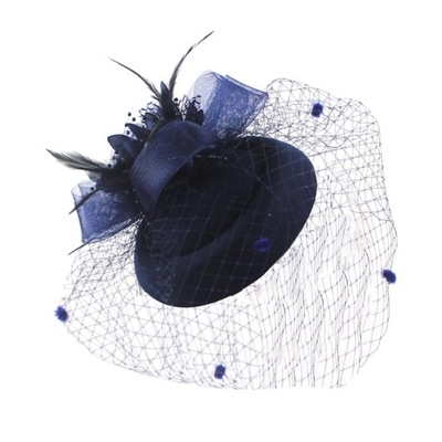 Kobiety Fascinator Hat Bow Feather Elegancki
