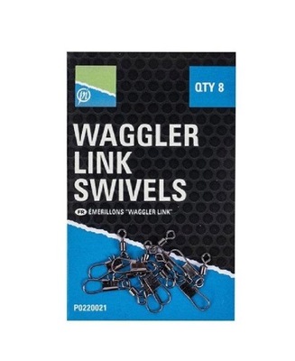 PRESTON AGRAFKI Z KRĘTLIKAMI WAGGLER LINK SWIVELS