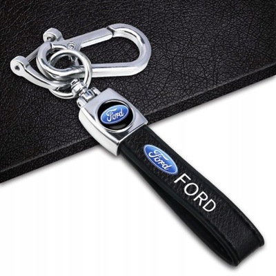 KEYRING AUTO WITH LEATHER FORD  
