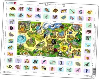 Puzzle Learning english at the Zoo Maxi