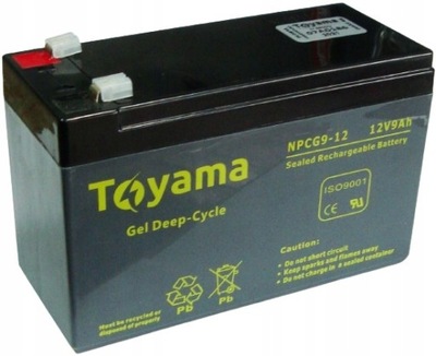 AKUMULATOR ŻELOWY NPCG9 9Ah 12V GEL TOYAMA