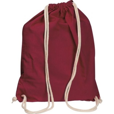 Worek bawełniany plecak bordowy