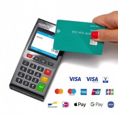 myPOS GO Terminal płatniczy IBAN/SIM/VISA gratis