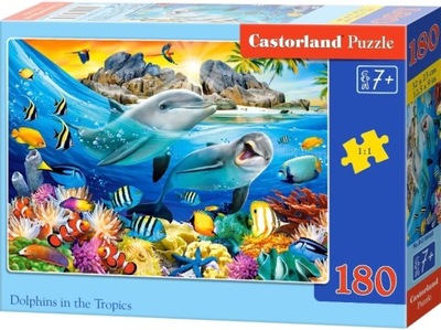 Castorland puzzle delfiny w tropikach ocean 180 el