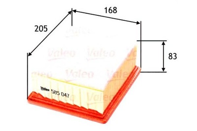 Valeo 585047 фильтр воздуха фото №1