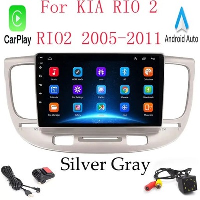 RADIO DE AUTOMÓVIL CON NAVEGACIÓN GPS PARA ANDROIDA PARA KIA RIO 2 RIO2 2005-2011 CARPLAY AUTO  