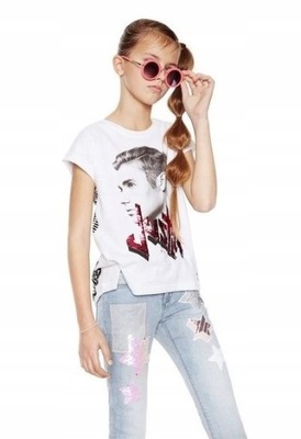 Desigual koszulka t shirt Justin Bieber 11/12 lat