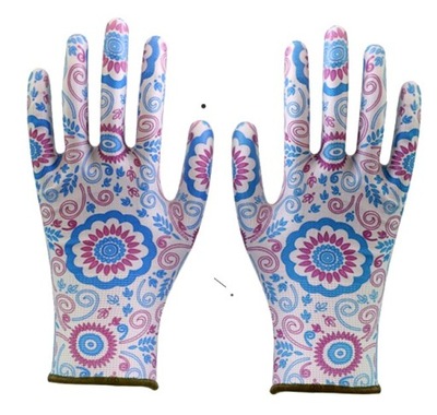 GUANTES OGRODOWE W FLORES Z NITRYLEM TAMAÑO 9  